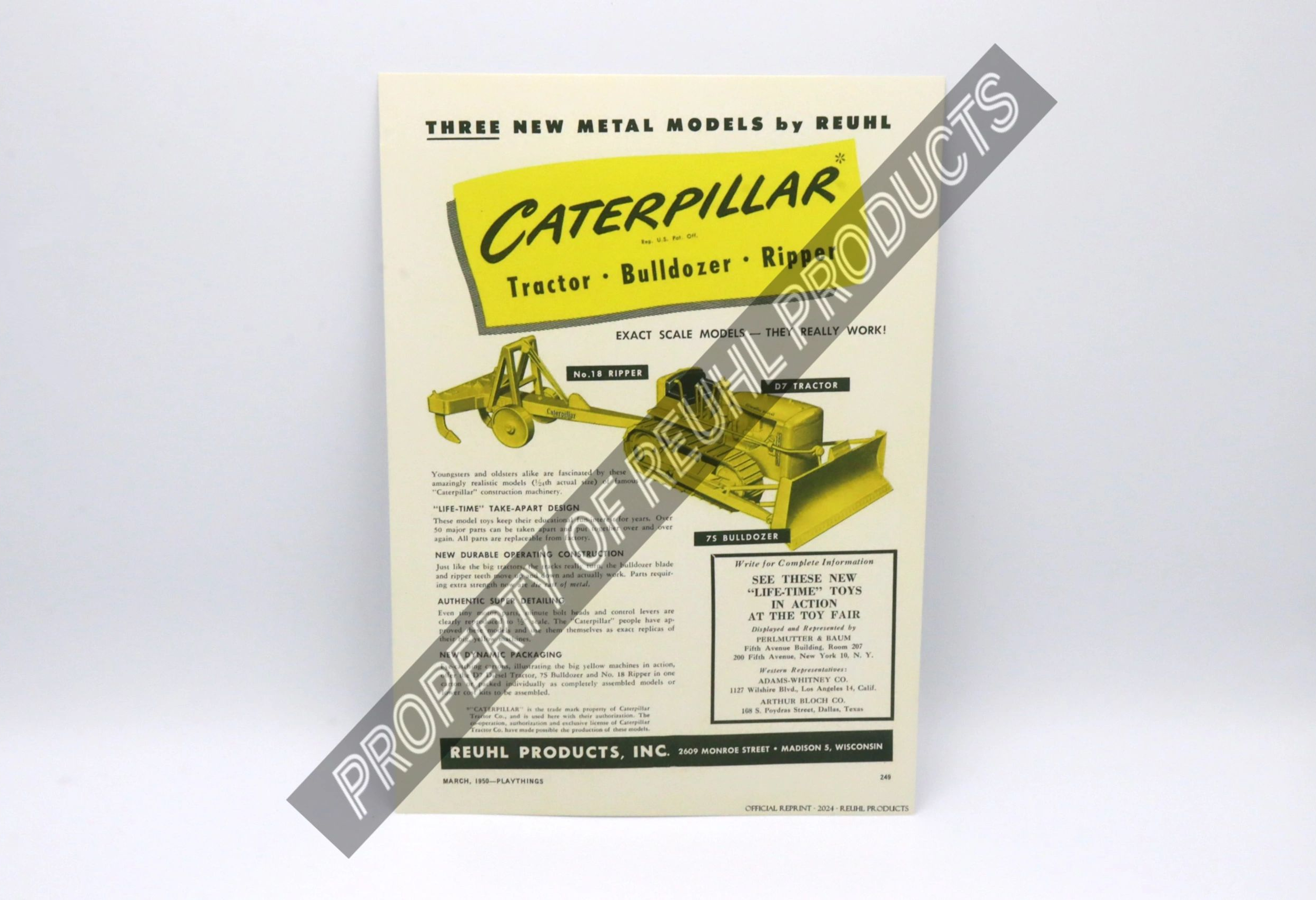 Vintage Caterpillar tractor manual cover with illustrations and product information.