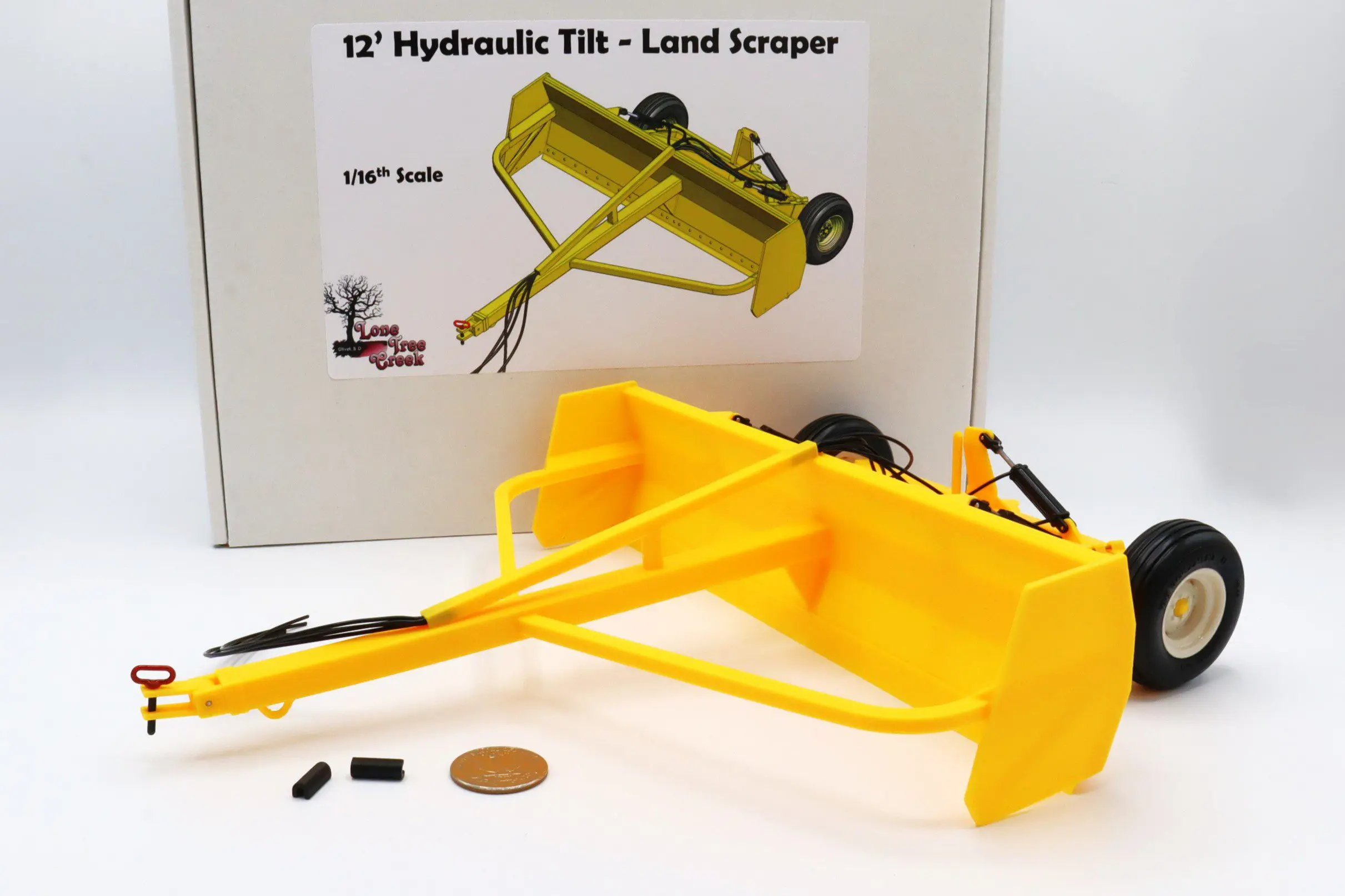 12' Land Scraper - Box Scraper with Hydraulics and Pivoting Axle